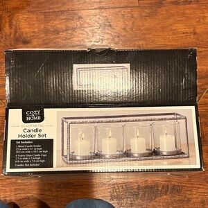 Silver Candle Holder Set